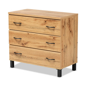 Baxton Studio Maison Modern and Contemporary Finished Wood 3-Drawer Storage Chest