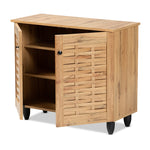 Load image into Gallery viewer, Baxton Studio Winda Modern And Contemporary Oak Brown Finished Wood 2-Door Shoe Cabinet
