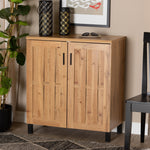 Load image into Gallery viewer, Baxton Studio Excel Modern And Contemporary Oak Brown Finished Wood 2-Door Storage Cabinet
