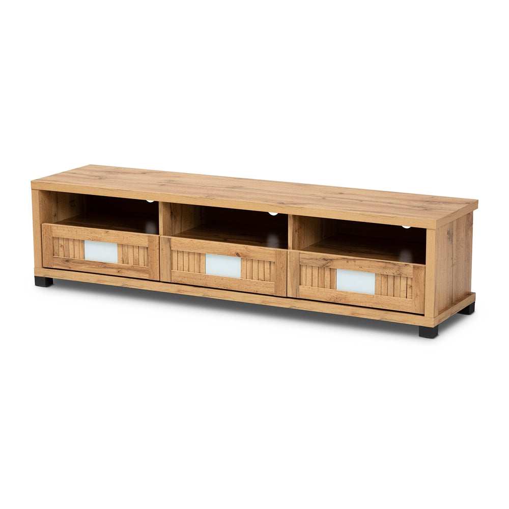 Baxton Studio Gerhardine Modern and Contemporary Finished Wood 3-Drawer TV Stand