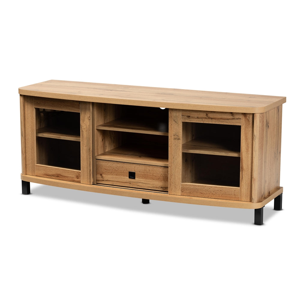 Baxton Studio Walda Modern and Contemporary Finished Wood 1-Drawer TV Stand