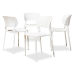 Load image into Gallery viewer, Baxton Studio Rae Modern And Contemporary White Finished Polypropylene Plastic 4-Piece Stackable Dining Chair Set
