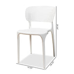 Load image into Gallery viewer, Baxton Studio Rae Modern And Contemporary White Finished Polypropylene Plastic 4-Piece Stackable Dining Chair Set
