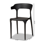 Load image into Gallery viewer, Baxton Studio Gould Modern Transtional Black Plastic 4-Piece Dining Chair Set
