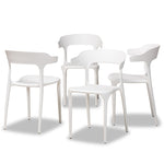 Load image into Gallery viewer, Baxton Studio Gould Modern Transtional White Plastic 4-Piece Dining Chair Set
