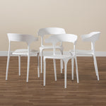 Load image into Gallery viewer, Baxton Studio Gould Modern Transtional White Plastic 4-Piece Dining Chair Set
