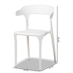 Load image into Gallery viewer, Baxton Studio Gould Modern Transtional White Plastic 4-Piece Dining Chair Set
