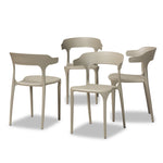 Load image into Gallery viewer, Baxton Studio Gould Modern Transtional Beige Plastic 4-Piece Dining Chair Set
