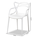 Load image into Gallery viewer, Baxton Studio Landry Modern And Contemporary White Finished Polypropylene Plastic 4-Piece Stackable Dining Chair Set
