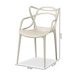 Load image into Gallery viewer, Baxton Studio Landry Modern And Contemporary Beige Finished Polypropylene Plastic 4-Piece Stackable Dining Chair Set
