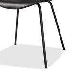 Load image into Gallery viewer, Baxton Studio Jaden Modern And Contemporary Black Plastic And Black Metal 4-Piece Dining Chair Set
