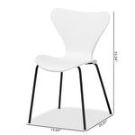 Load image into Gallery viewer, Baxton Studio Jaden Modern And Contemporary White Plastic And Black Metal 4-Piece Dining Chair Set
