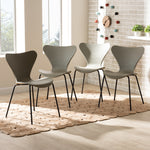 Load image into Gallery viewer, Baxton Studio Jaden Modern And Contemporary Beige Plastic And Black Metal 4-Piece Dining Chair Set
