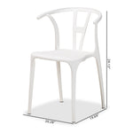 Load image into Gallery viewer, Baxton Studio Warner Modern And Contemporary White Plastic 4-Piece Dining Chair Set
