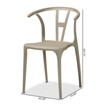 Load image into Gallery viewer, Baxton Studio Warner Modern And Contemporary Beige Plastic 4-Piece Dining Chair Set
