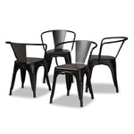 Load image into Gallery viewer, Baxton Studio Ryland Modern Industrial Finished Metal 4-Piece Dining Chair Set
