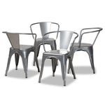 Load image into Gallery viewer, Baxton Studio Ryland Modern Industrial Grey Finished Metal 4-Piece Dining Chair Set
