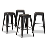 Load image into Gallery viewer, Baxton Studio Horton Modern and Contemporary Industrial Finished Metal 4-Piece Stackable Counter Stool Set
