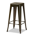 Load image into Gallery viewer, Baxton Studio Horton Modern And Contemporary Industrial Gunmetal Finished Metal 4-Piece Stackable Bar Stool Set
