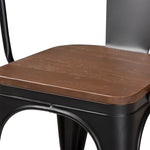 Load image into Gallery viewer, Baxton Studio Ryland Modern Industrial Metal and Finished Wood 4-Piece Dining Chair Set
