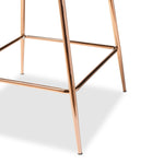 Load image into Gallery viewer, Baxton Studio Lander Modern Luxe And Glam Grey Velvet Fabric Upholstered And Rose Gold Finished Metal 2-Piece Counter Stool Set
