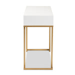 Load image into Gallery viewer, Baxton Studio Beagan Modern And Contemporary White Finished Wood And Gold Metal 2-Drawer Console Table
