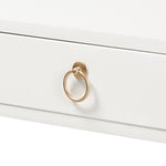 Load image into Gallery viewer, Baxton Studio Beagan Modern And Contemporary White Finished Wood And Gold Metal 2-Drawer Console Table
