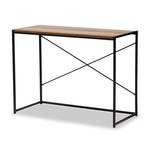 Load image into Gallery viewer, Baxton Studio Pauric Modern Industrial Walnut Brown Finished Wood And Black Metal Desk
