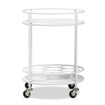 Load image into Gallery viewer, Baxton Studio Dallan Modern Industrial White Metal 2-Tier Kitchen Cart
