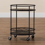 Load image into Gallery viewer, Baxton Studio Dallan Modern Industrial Black Metal 2-Tier Kitchen Cart
