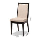 Load image into Gallery viewer, Baxton Studio Octavia Modern And Contemporary Sand Fabric Upholstered And Dark Brown Finished Wood 2-Piece Dining Chair Set
