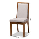 Load image into Gallery viewer, Baxton Studio Octavia Modern And Contemporary Grey Fabric Upholstered And Walnut Brown Finished Wood 2-Piece Dining Chair Set
