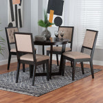 Load image into Gallery viewer, Baxton Studio Kala Modern Beige Fabric And Dark Brown Finished Wood 5-Piece Dining Set
