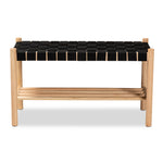 Load image into Gallery viewer, Baxton Studio Cadmus Rustic Mid-Century Modern Black And Oak Brown Finished Wood Bench
