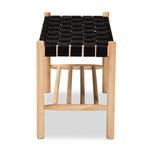 Load image into Gallery viewer, Baxton Studio Cadmus Rustic Mid-Century Modern Black And Oak Brown Finished Wood Bench
