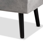 Load image into Gallery viewer, Baxton Studio Caine Modern And Contemporary Grey Velvet Fabric Upholstered And Dark Brown Finished Wood Storage Bench
