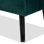 Load image into Gallery viewer, Baxton Studio Caine Modern And Contemporary Green Velvet Fabric Upholstered And Dark Brown Finished Wood Storage Bench
