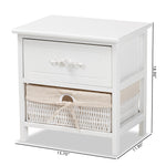 Load image into Gallery viewer, Baxton Studio Madelia Modern And Contemporary White Finished Wood And 1-Drawer Nightstand
