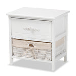 Load image into Gallery viewer, Baxton Studio Madelia Modern And Contemporary White Finished Wood And 1-Drawer Nightstand
