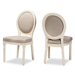 Load image into Gallery viewer, Baxton Studio Louis Traditional French Inspired Grey Fabric Upholstered And White Finished Wood 2-Piece Dining Chair Set
