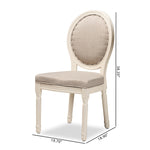 Load image into Gallery viewer, Baxton Studio Louis Traditional French Inspired Grey Fabric Upholstered And White Finished Wood 2-Piece Dining Chair Set
