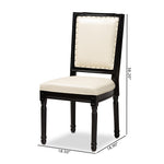 Load image into Gallery viewer, Baxton Studio Louane Traditional French Inspired Beige Faux Leather Upholstered And Black Finished Wood 2-Piece Dining Chair Set
