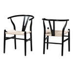 Load image into Gallery viewer, Baxton Studio Paxton Modern Black Finished Wood 2-Piece Dining Chair Set
