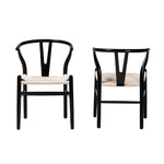 Load image into Gallery viewer, Baxton Studio Paxton Modern Black Finished Wood 2-Piece Dining Chair Set
