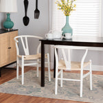 Load image into Gallery viewer, Baxton Studio Paxton Modern White Finished Wood 2-Piece Dining Chair Set
