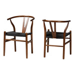 Load image into Gallery viewer, Baxton Studio Paxton Modern Walnut Brown Finished Wood 2-Piece Dining Chair Set
