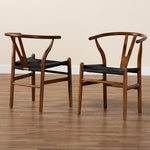 Load image into Gallery viewer, Baxton Studio Paxton Modern Walnut Brown Finished Wood 2-Piece Dining Chair Set
