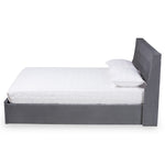 Load image into Gallery viewer, Baxton Studio Noella Modern And Contemporary Grey Velvet Fabric Upholstered Queen Size 1-Drawer Platform Storage Bed
