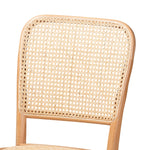 Load image into Gallery viewer, Baxton Studio Neah Mid-Century Modern Brown Woven Rattan And Wood 2-Piece Cane Dining Chair Set
