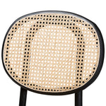 Load image into Gallery viewer, Baxton Studio Garold Mid-Century Modern Brown Woven Rattan And Black Wood 2-Piece Cane Dining Chair Set
